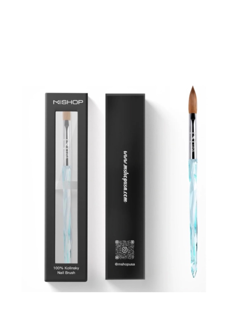 M Shop Professional Kolinsky Acrylic Nail Brush Size 16